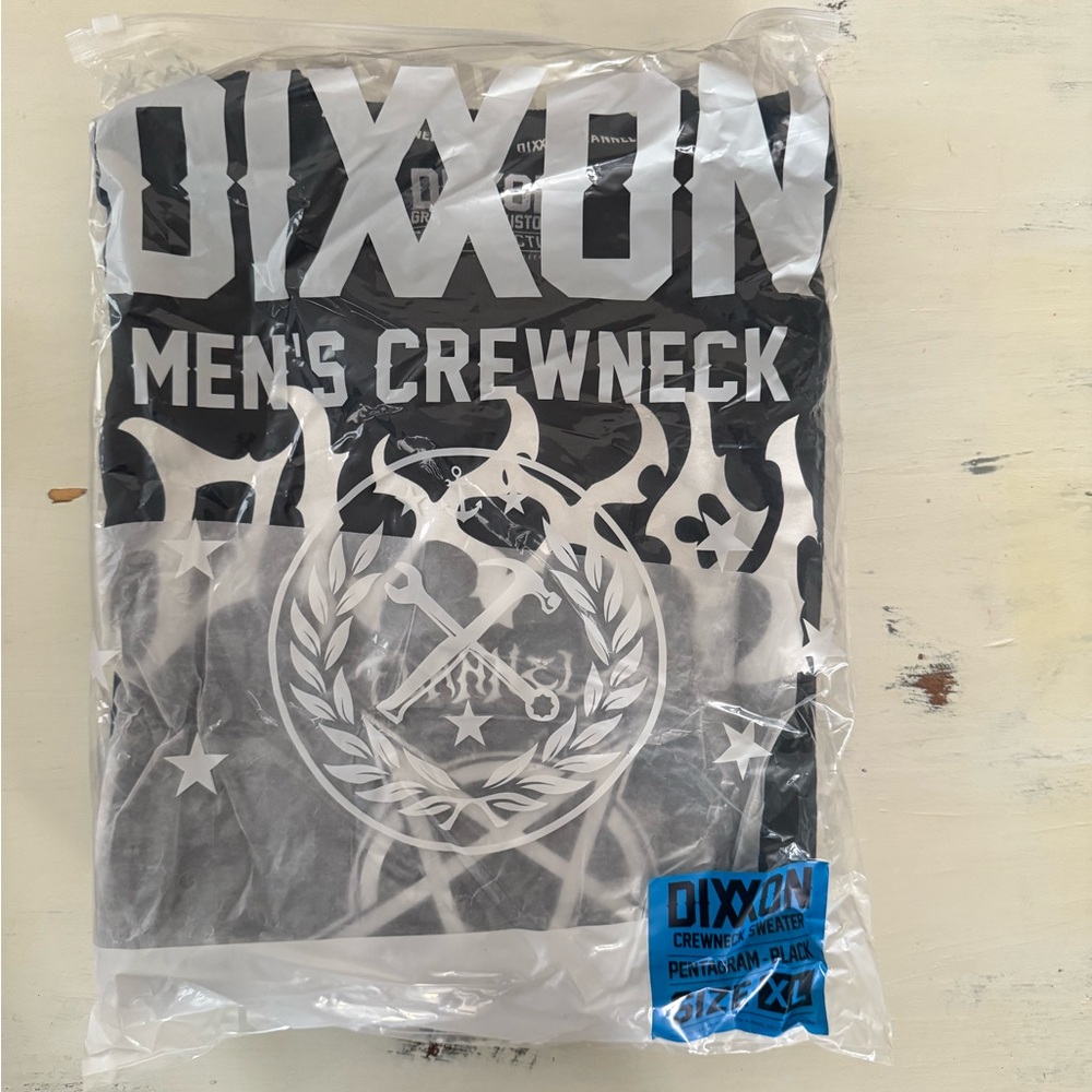Dixxon Men's Black Crewneck Sweater The Pentagram New in Bag